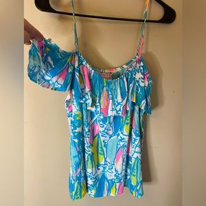 Lilly Pulitzer off the shoulder with straps blouse size S